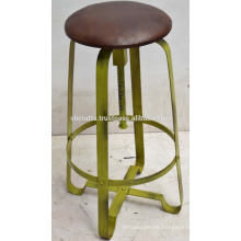 Industrial Retro Taburete de barra giratoria Disstress Verde Viejo Color